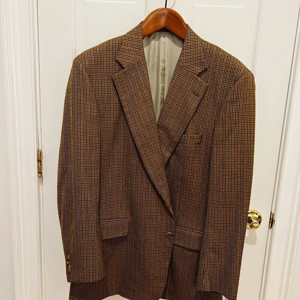Paul Stuart Wool Sport Coat Blazer Jacket Size 46 Long